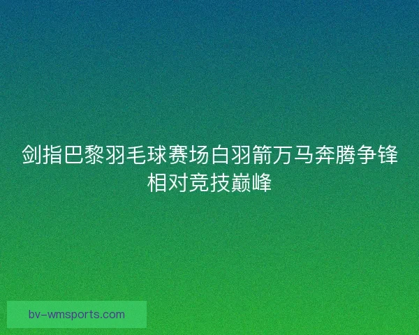 剑指巴黎羽毛球赛场白羽箭万马奔腾争锋相对竞技巅峰